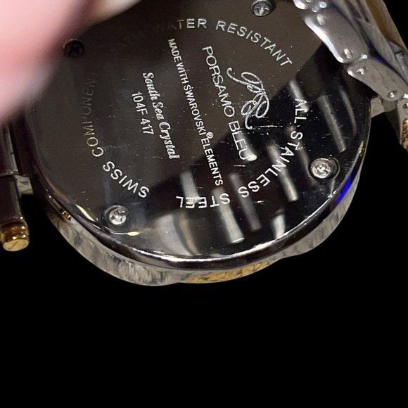 Women’s Porsamo Bleu South Sea Crystal Luxury Women's Watch Like New Condition - Picture 13 of 14
